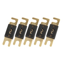 X AUTOHAUX 5 Pcs ANL Fuses 60 Amp Gold Tone Plated Fuse for Car Audio System