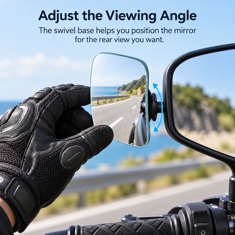 Wide-Angle Blind Spot Mirror for Car & Motorcycle – 360°