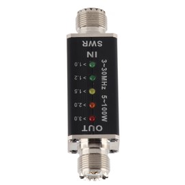 5‑100W Standing Wave Meter Mini Shortwave LED Indicator SWR Meter for Antenna Radio