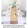 DUOBAO Champagne Gold Sequin Table Runner 12x72-Inch Sequin Table Runner