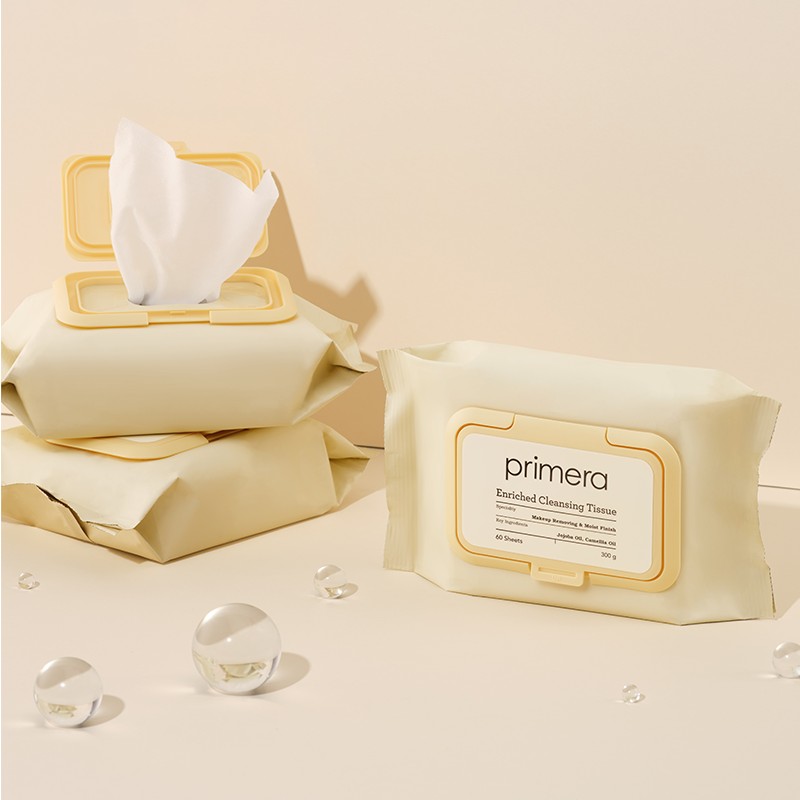 Primera [프리메라]인리치드 클렌징 티슈 60매 [Primera] Enriched Cleansing Wipes 60