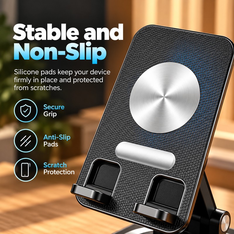 3-in-1 Bluetooth Speaker Phone Stand for Hands-Free Viewing – Adjustable
