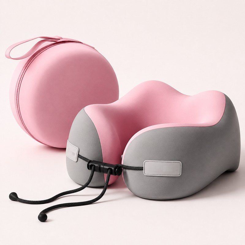 U-Shaped Memory Foam Neck Pillow – Travel Pillow for Airplane,