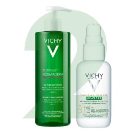 Kit Vichy Normaderm Para Piel Grasa Limpia y Protege - 2 piezas 