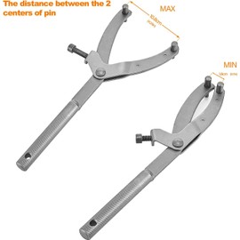 TRKIMAL Adjustable Wrench Wrench Holder Hub Rotor Flywheel Pinion Fan Clutch Disassembly Tool for Scooter Motorcycle Accessories