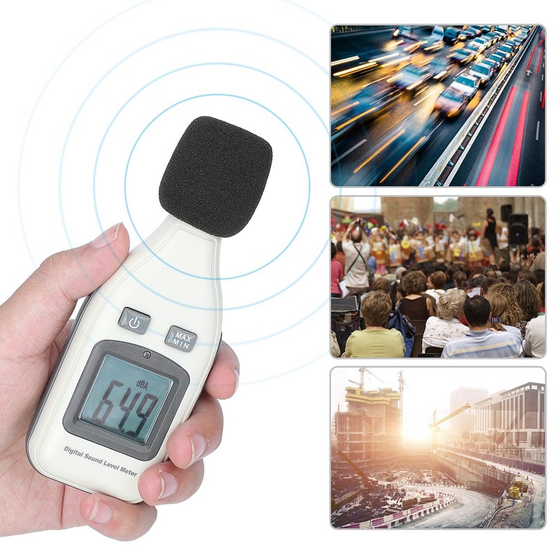 Decibel Meter Handheld LCD Digital Sound Level Tester 30-130dBA Tester