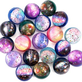 Pllieay 20PCS Bouncy Balls, 32mm Space Theme Bouncy Balls for Kids Party Favors, Gift Bag Filling