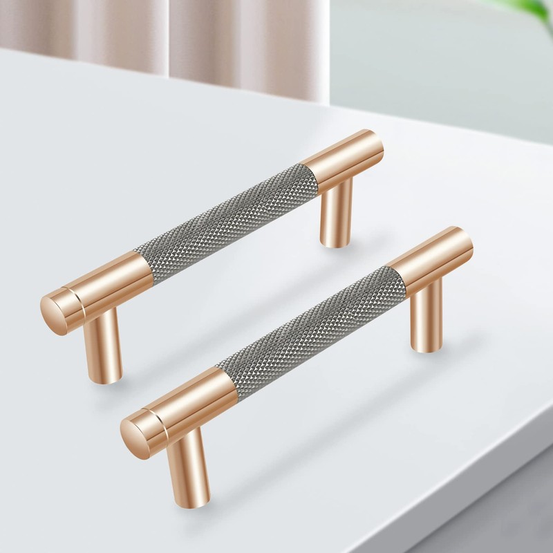 CYX 10 Pack 5 Inch Gold and Grey Cabinet Handles,