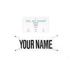 Pen & Paces Yell my name bib kits for runners, Black