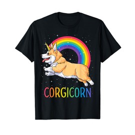 Corgicorn Corgi Unicorn T shirt Girls Space Galaxy Rainbow T-Shirt