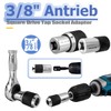Mesee 2 Pieces Tap Socket Adapter, Adjustable Tap Set, 3/8