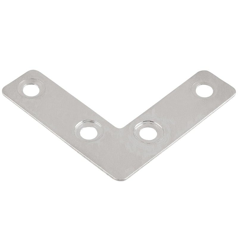 CHUEHKAK Pack of 40 Flat Connectors Stainless Steel L Shape