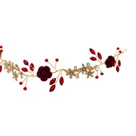 YAZILIND Women's Rhinestone Flower Headband Women Flower Wreath Bridesmaid Bridal Flowers Hair Accessories, Alloy, Zircon, Rhinestone