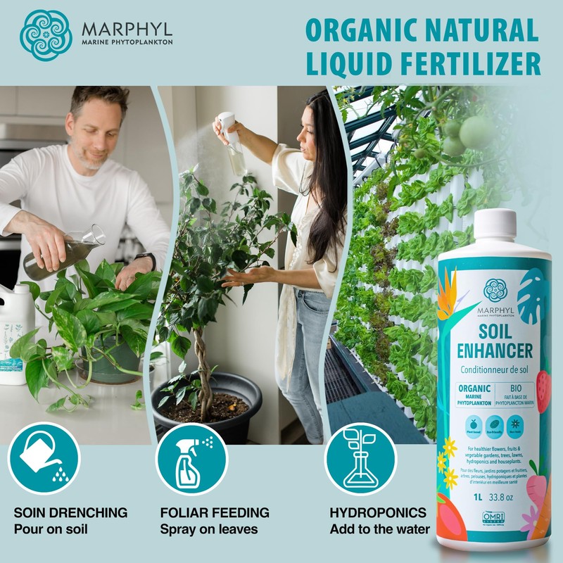 MARPHYL Plant Fertilizer Houseplants and Garden - Marine Phytoplankton Soil