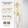 Leydebong Gold Front Door Handle and Deadbolt Set, Classic Front