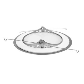 NICOR Lighting 6 inch Nickel Recessed Shower Trim with Albalite Lens (17505NK)