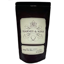 Harney & Sons Earl Grey Supreme Tea - Lemony Flavors,Presents and Party Favors - Bag of 50 Sachets