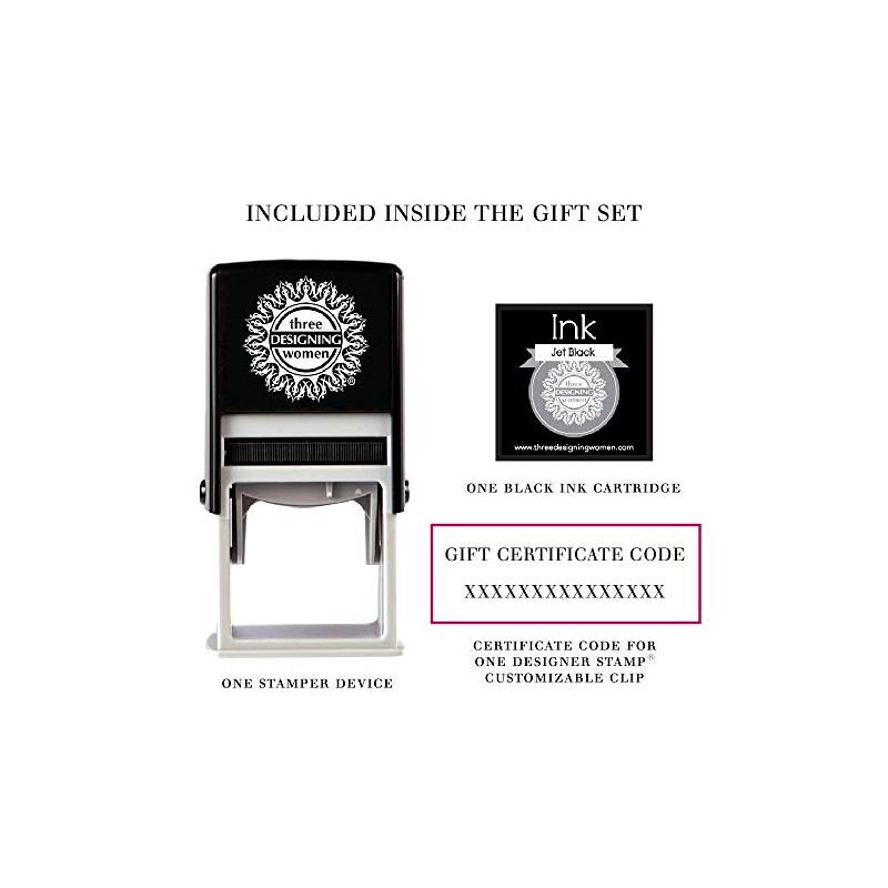 Three Designing Women Custom Designer Address Self-Inking Stamp