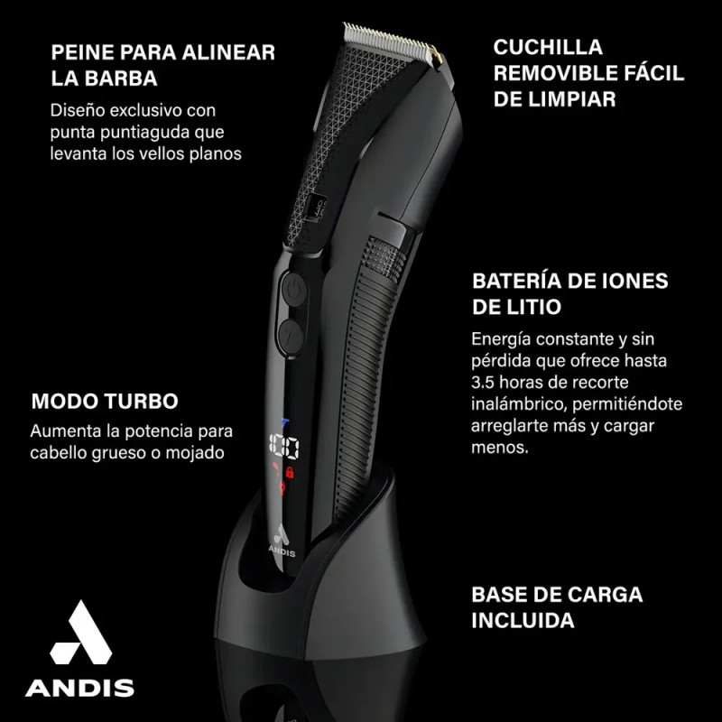 Máquina Rasuradora Andis Explorer Series Inalámbrica para Barba y Cuerpo