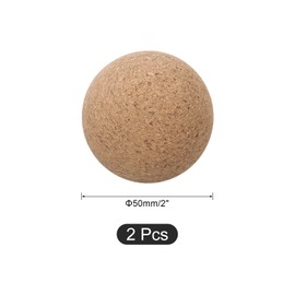 uxcell 2 Pcs Wine Carafes Cork Ball, 50mm/2 Inch Wooden Cork Stopper Wooden Ball Stopper Cork Caps Stoppers for Wine Decanter Glass Bottle Replacement