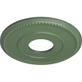 Ekena Millwork CM12BRAGF Bradford Ceiling Medallion, 12 1/2"OD x 3 7/8"ID x 3/4"P, Hand-Painted Athenian Green
