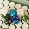 Cusdie 5 Sets/35 Pcs DND Dice Polyhedral Dice Set, Pearl