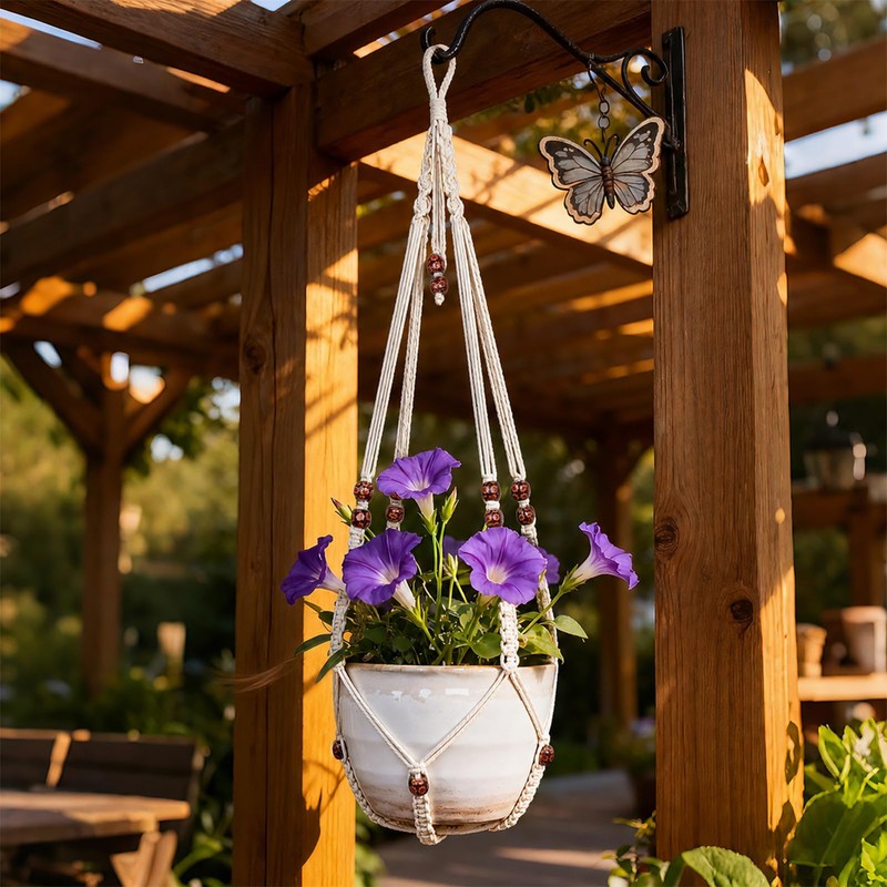 Macrame Plant Hangers for Indoor Plants, 2 Pack 35 Inch