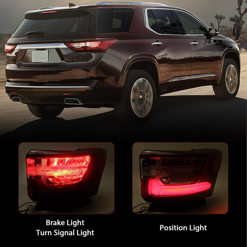 Huray LED Outer Tail Light Assembly Compatible with Chevy Traverse