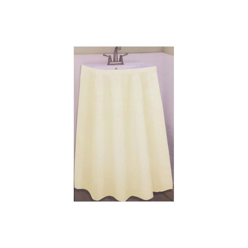 Better Home Textured Microfiber Sink Skirt, Luxurious Fabric Bathroom Vanity