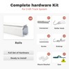 ChadMade Ceiling or Wall Mount Curtain Track Kit with Hooks,