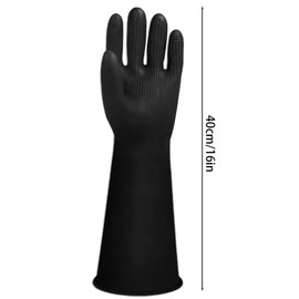 Xgvzs 1 Pair Heavy Duty Rubber Gloves Chemical Resistant Protective Gloves Rubber Glove Waterproof Industrial Work Resist Strong Acid Alkali and Oil