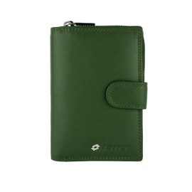 Lotto Elegant and Spacious Ladies Genuine Leather Wallet with Gift Box, Green 8, Classic