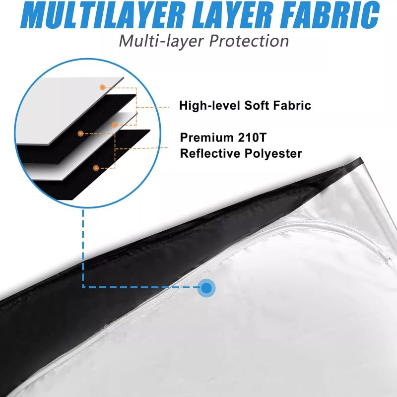 BEBECAR Custom Fits Tacoma 2011-23 Windshield Foldable Sun shade Interior