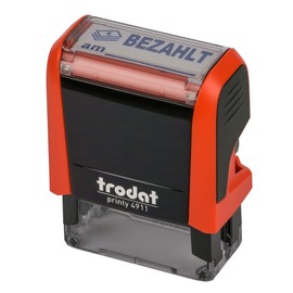 Trodat Printy 4911 Fire Red Paid on Blue