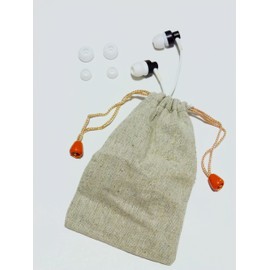 GeekRover Wood In-ear Earbuds Headphones with Mic & Volume Control Hi-Fi sound Supper Bass Headphones with Noise-isolating earbuds (Ebony solid wood)