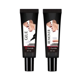Newly Upgraded Quick Drying 10g Semi Solid Nail Glue with 10ml Remover for