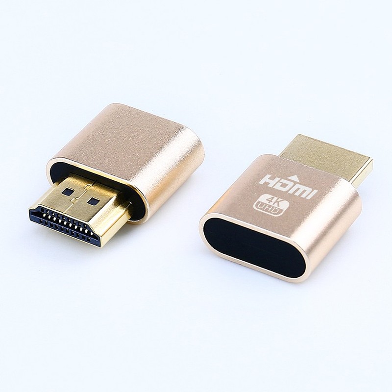 DTECH 4K HDMI Dummy Plug Display Emulator Headless Ghost Adapter