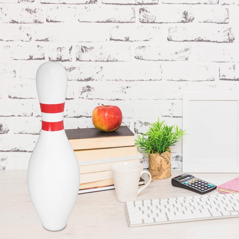 ULTNICE White Bowling Shaped Piggy Bank - Creative Unbreakable Coin