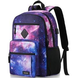 Boys and Girls Backpack for School, Lightweight Casual High School Bookbag, Daily-use Travel Laptop Backpack for Women and Men, Fits 15.6 Inch Notebook
