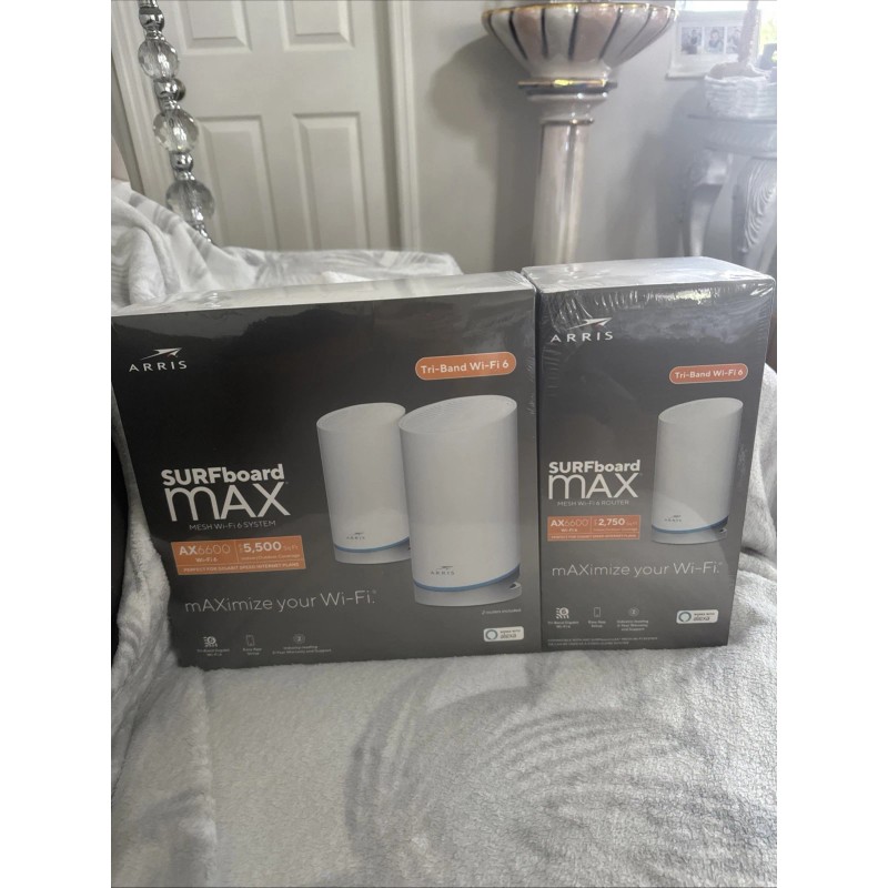 ARRIS Surfboard mAX W121 MESH WiFi 6 Router System 3-PACK