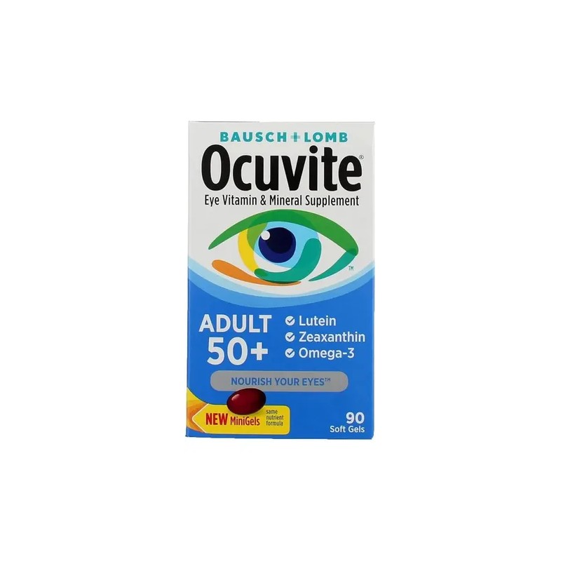 Ocuvite Adulto 50+ Cápsulas Oculares Luteína Zeaxantina Omega-3 90 Unidades