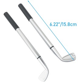 WHYHKJ 16PCS Golf Ball Pen 15x1.1cm Plastic Shape Fun Sports Golf Club Props For Record Painting Calligraphy Signature Sketching Graffiti Marker Black