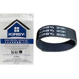 Kirby Part#204808 - Genuine Kirby Style F HEPA Filtration Vacuum Bags for ALL Sentria Models (6 Bags & 1 Belts)
