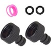 3/4 Inch Garden Hose Quick Connector Kit 2-Piece Plastic
