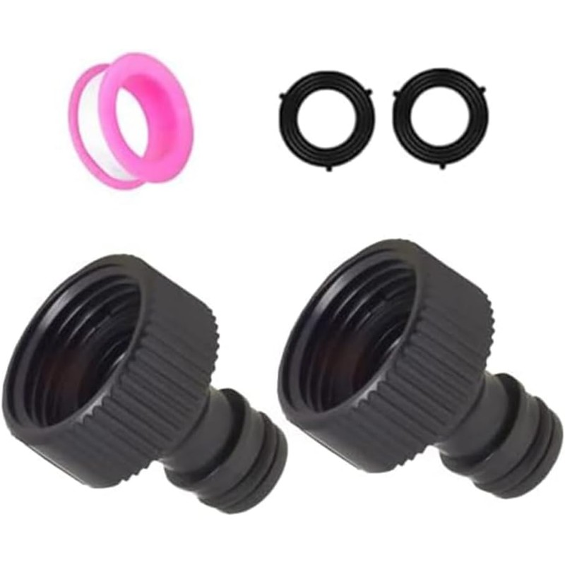 3/4 Inch Garden Hose Quick Connector Kit 2-Piece Plastic
