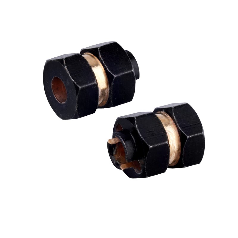 4PCS Brass Extended Hex Wheel Hubs w/Locknuts Wrench Tool for