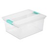 Sterilite 4-Pack Clip Box, Stackable Clear Plastic Bins with Latching