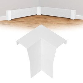 SDS Interior Corner Connector for Heat Cover – Galvanized Steel White Coupler For Seamless Connection Of Two Inner Corner Baseboard Heater Covers, White (Pack of 1)