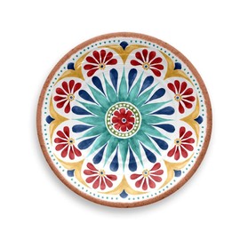 Tarhong PAN1085SPMB Rio Medallion Salad Plate, 8.7 inches (22 cm), Dish, Crack-resistant, Melamine Tableware, Plastic, Dishwasher Safe, One-Plate, Stylish, Cute, Lightweight, Outdoor, Camping