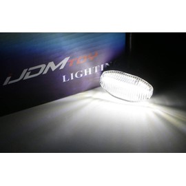 iJDMTOY Clear Lens White Full LED Front Fender Flare Side Marker Light Kit Compatible with 2010-14 Ford Raptor, Powered by 12-SMD LED, Replace OEM Sidemarker Lamps